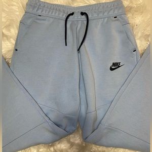Kids nike tech fleece pants (baby blue size L)